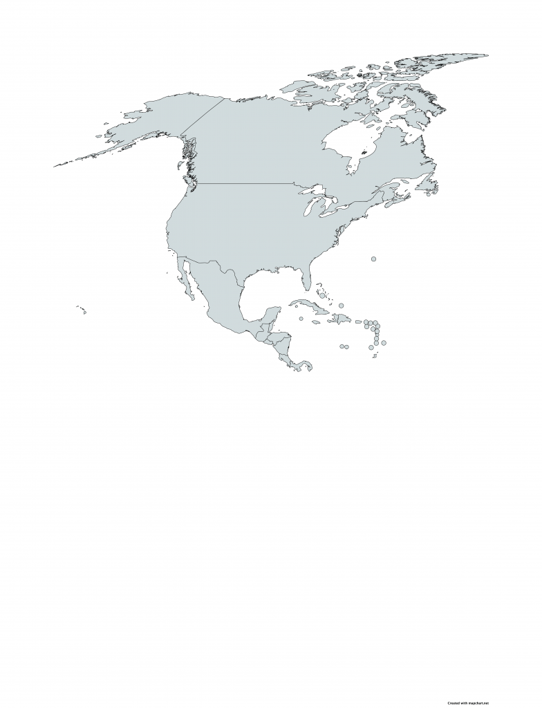 Mapamundi de América del Norte