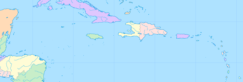 mapa del Caribe