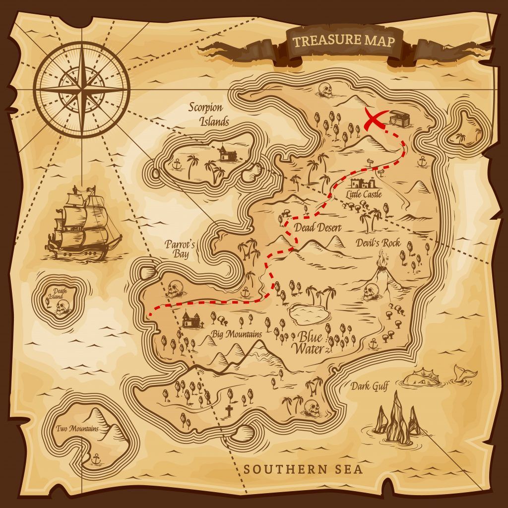 mapa del tesoro para imprimir