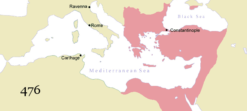 mapa del imperio romano de Oriente