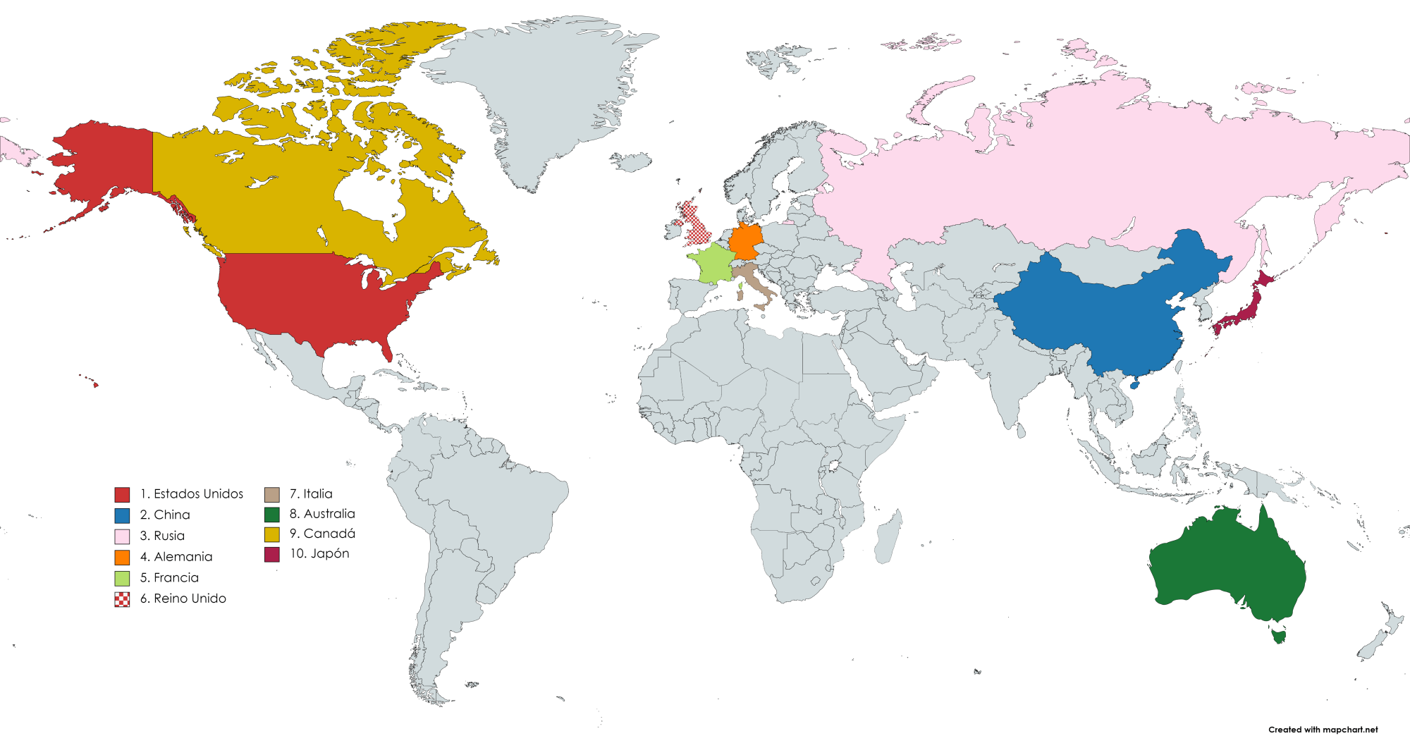 mapa países más deportistas del mundo