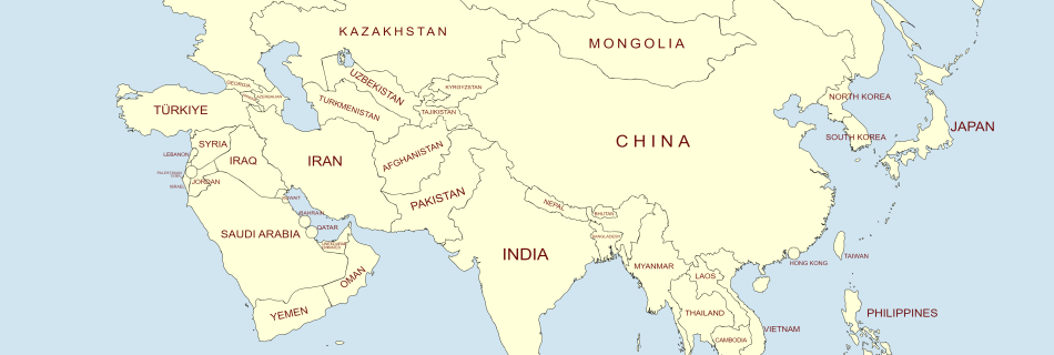 mapa político de Asia
