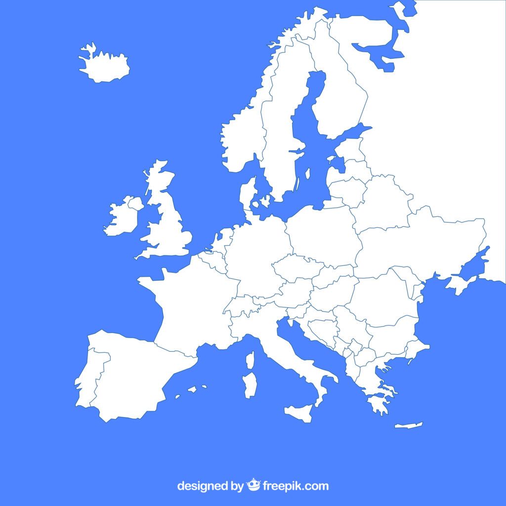 mapa político de Europa